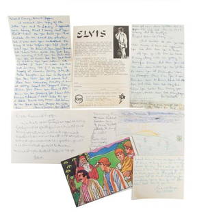 A Collection of Correspondence from Elvis Presley's: A Collection of Correspondence from Elvis Presley's Aunt, Reverend Nash Lorene Presley Pritchett, and her daughters, comprising one handwritten letter, dated January 19, 1969, one handwritten letter