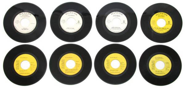 A Group of Eight 1965 - 1970 Promo 45rpm Singles,: A Group of Eight 1965 - 1970 Promo 45rpm Singles, marked "NOT FOR SALE."