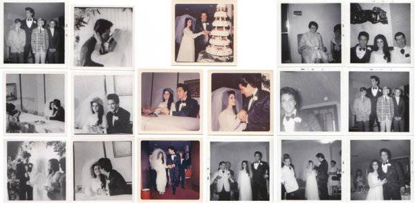 A Group of Original Photographs and Negatives from: A Group of Original Photographs and Negatives from Elvis and Priscilla's Wedding Reception, comprising 17 original photographs and three negatives from the reception that took place on May 29, 1967.