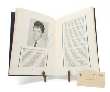 An Elvis Presley Inscribed Memphis Jaycees Program: An Elvis Presley Inscribed Memphis Jaycees Program, inscribed in person to Gary Pepper at a banquet held in honor of the Memphis Jaycees Outstanding Young Men of 1970 on January 15-16, 1971. Elvis