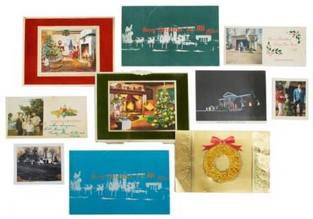 A Collection of Christmas Cards from Elvis, Prisci: A Collection of Christmas Cards from Elvis, Priscilla and Lisa Marie Presley and Family, to Gary Pepper and his parents. Eight cards total, comprising two Christmas cards from Priscilla and Lisa