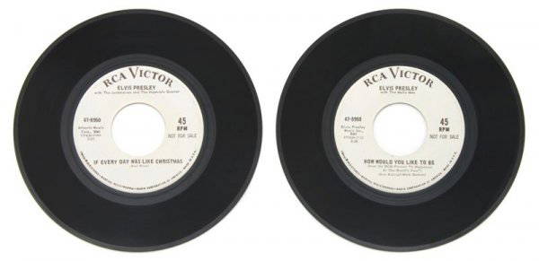 A Group of Two If Everyday Was Like Christmas" Whi: A Group of Two "If Everyday Was Like Christmas" White Label Promo 45s, (RCA Victor 47-8950) promotional white label 7" 45rpm EP discs marked "NOT FOR SALE." Condition: Near Mint.