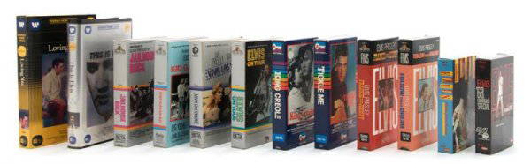 A Collection of Elvis Presley Films,: A Collection of Elvis Presley Films, comprising 12 VHS tapes of Elvis Presley's movies.