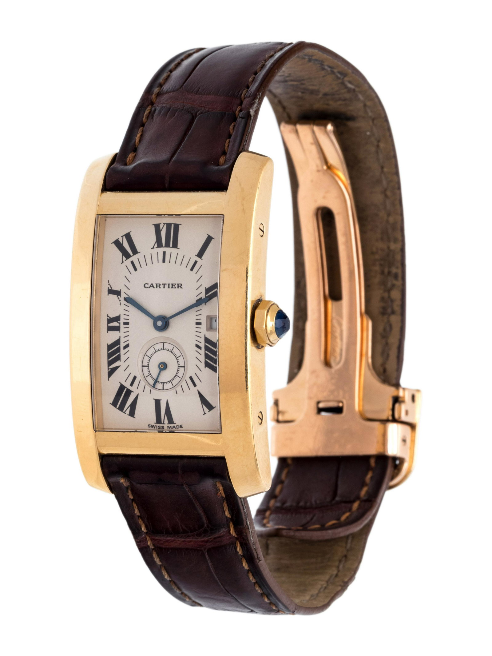CARTIER, 18K YELLOW GOLD REF. 8012905 'TANK AMERICAINE' (1 of 2)