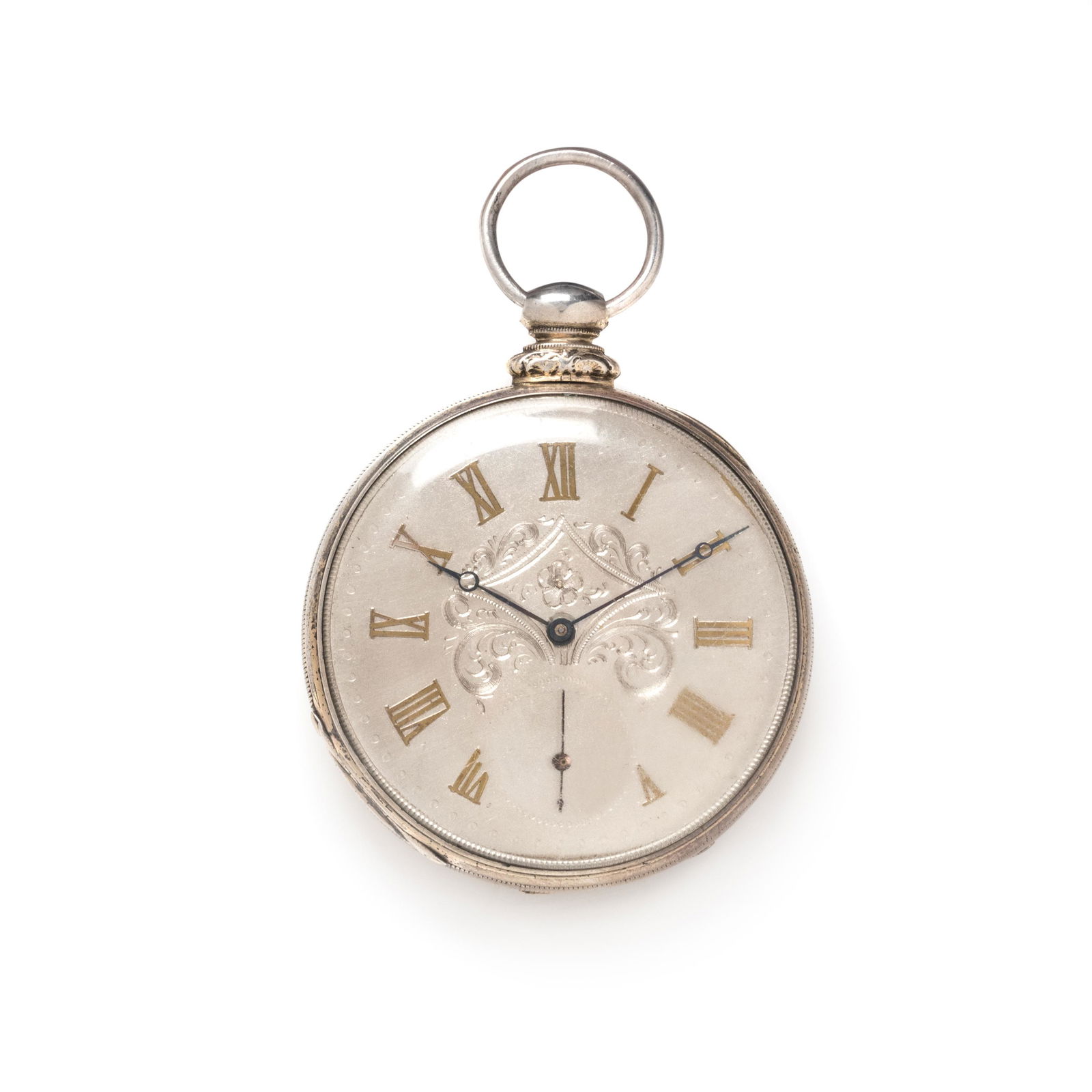 SILVER OPEN FACE POCKET WATCH (1 of 4)