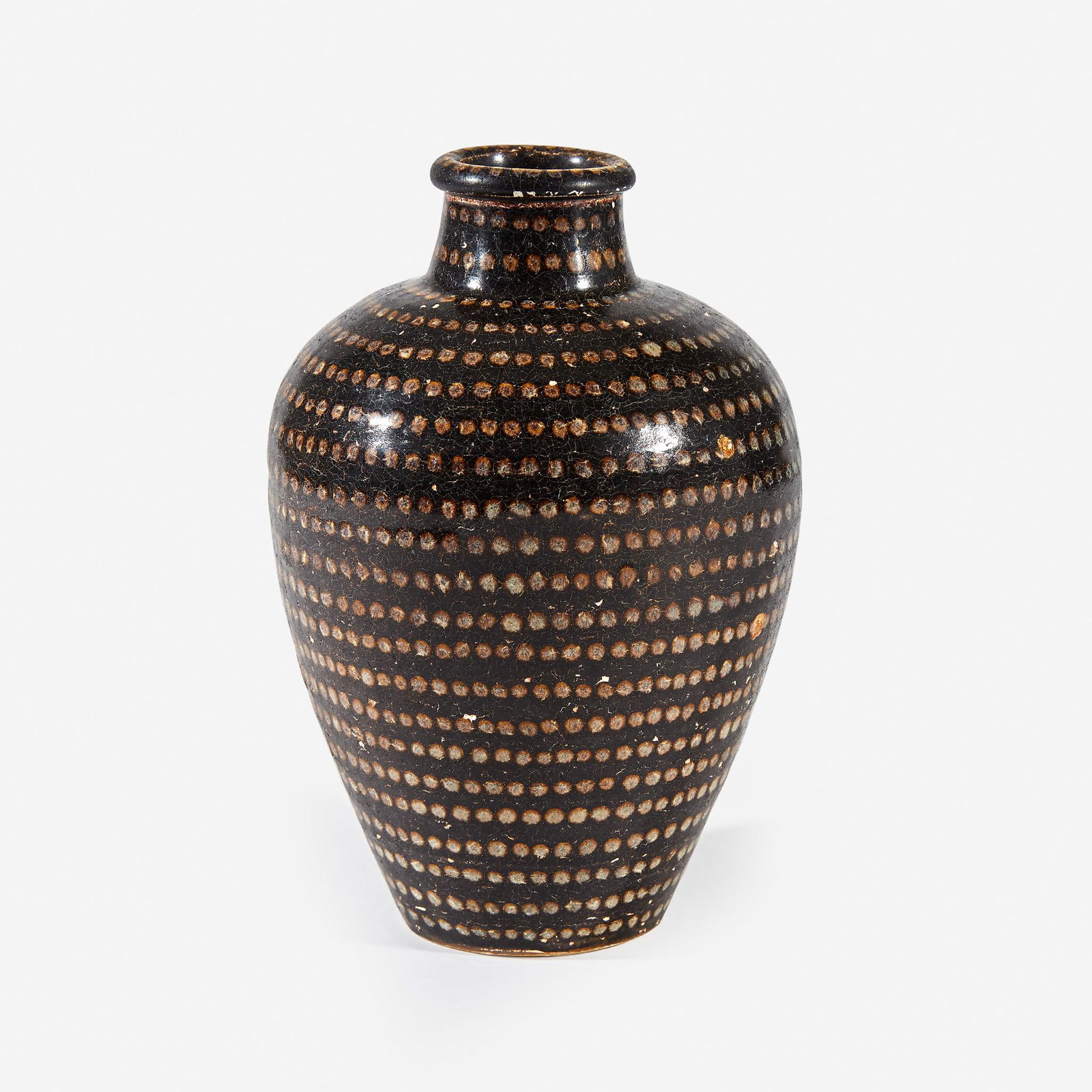 A Chinese Jizhou spotted ovoid vase (1 of 3)