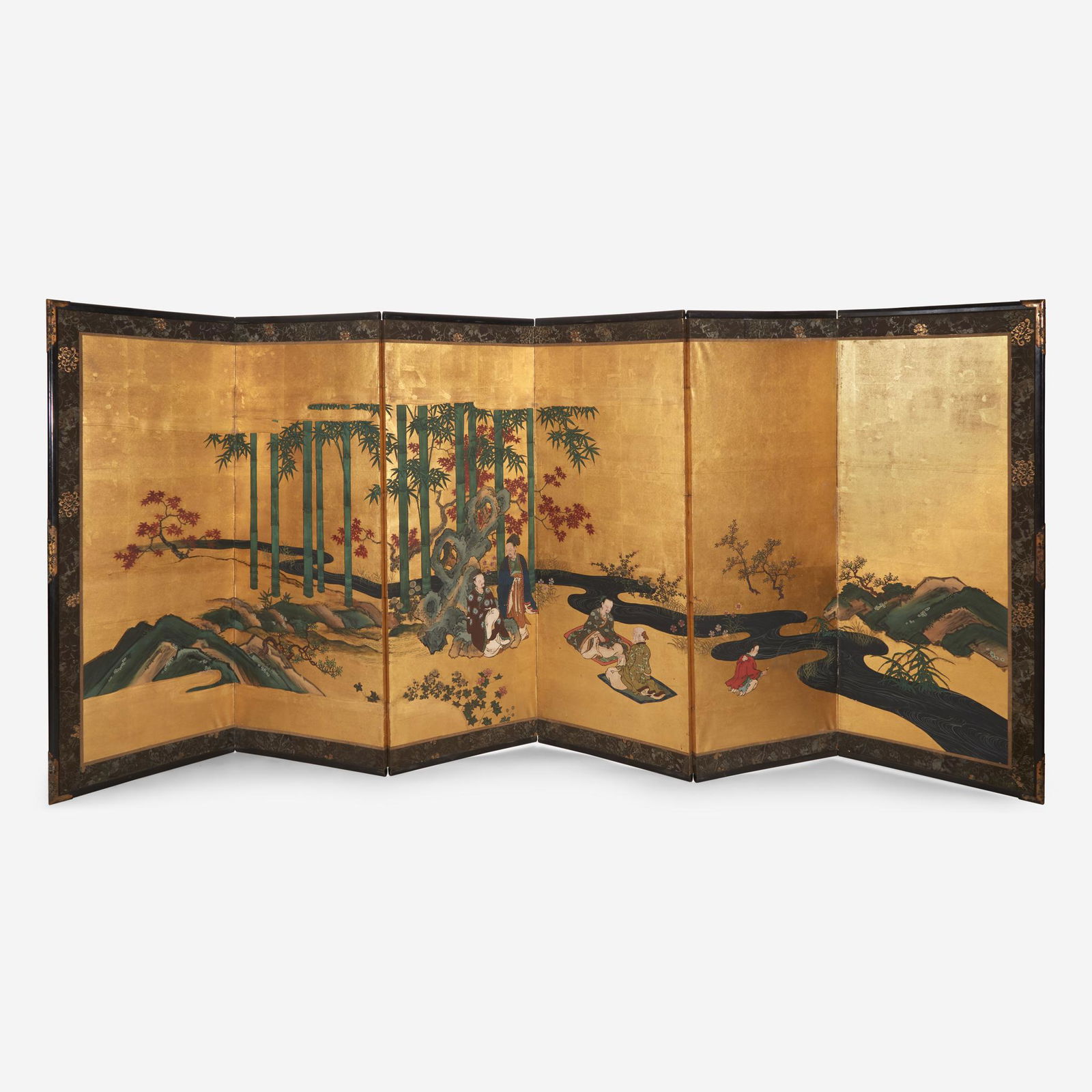 A pair of Japanese six-panel screens (1 of 2)