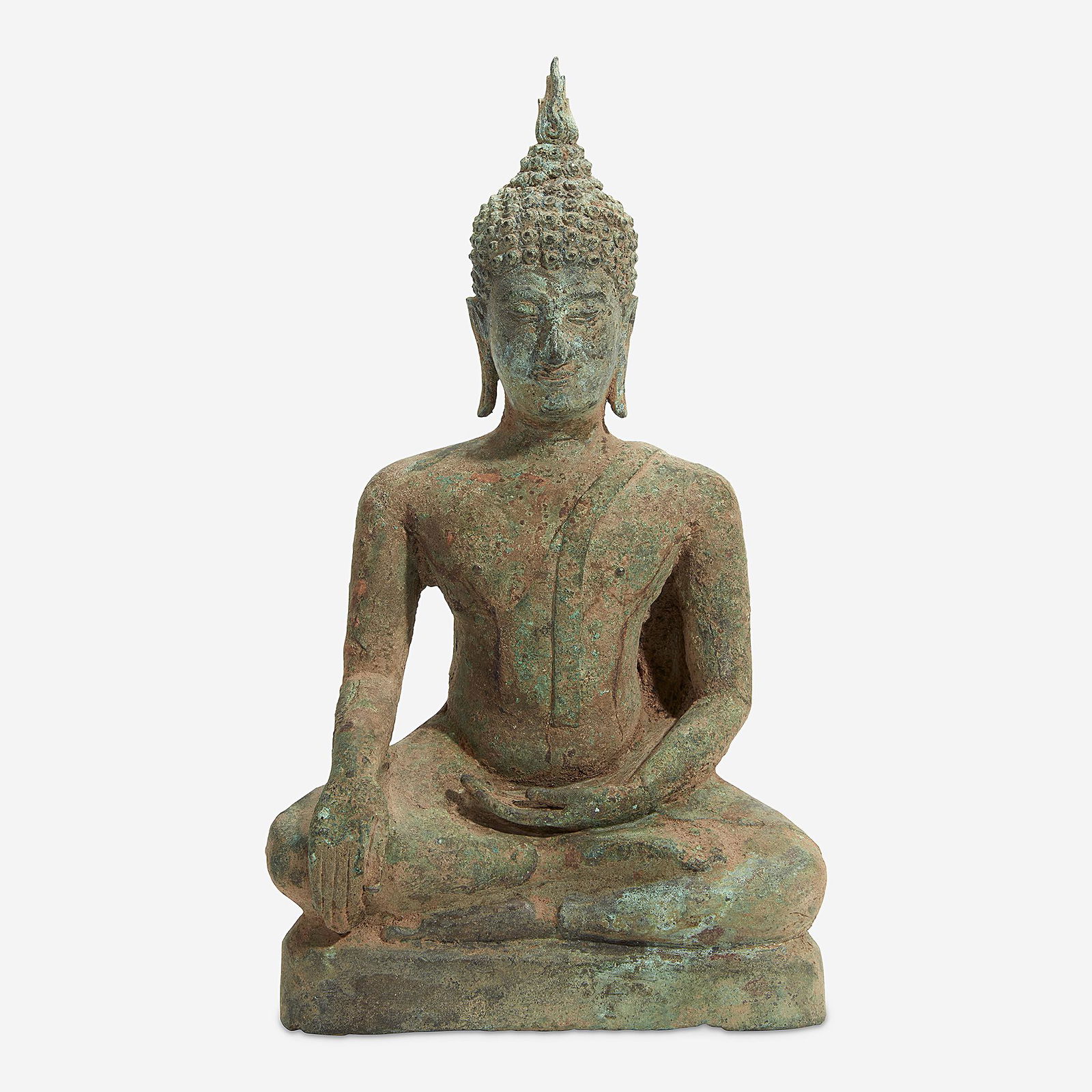 A Thai bronze seated Buddha 16th Century (1 of 2)