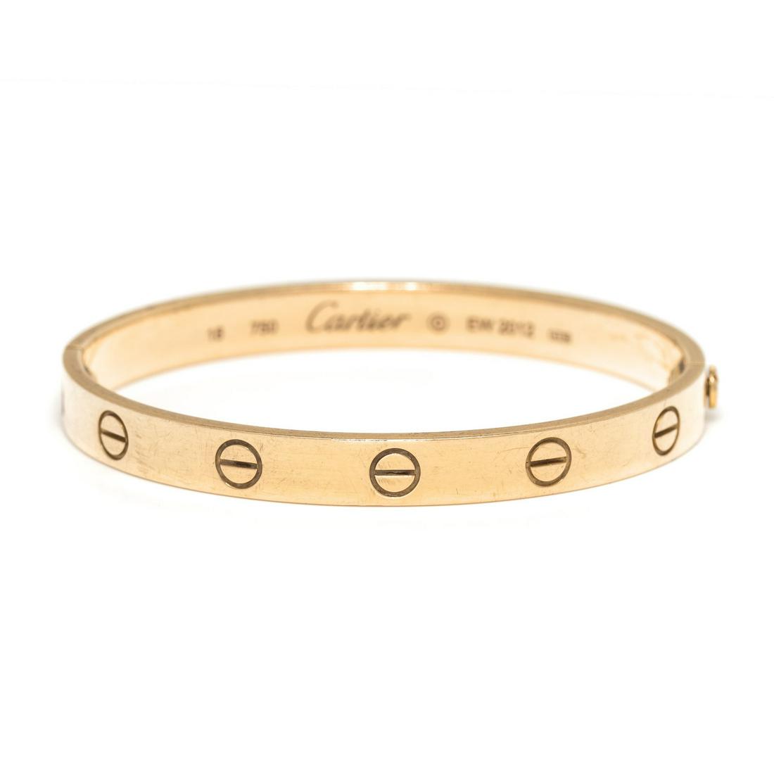 CARTIER, YELLOW GOLD 'LOVE' BANGLE BRACELET (1 of 5)