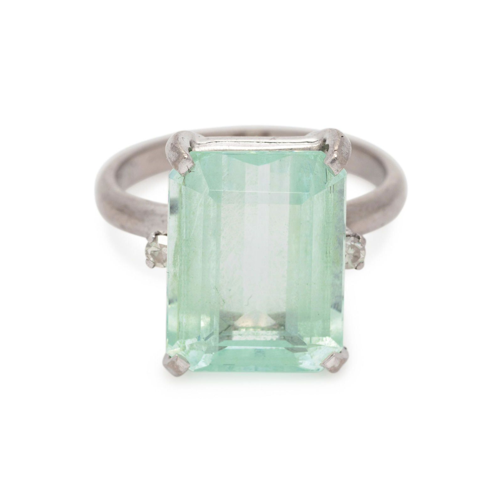AQUAMARINE AND DIAMOND RING (1 of 3)