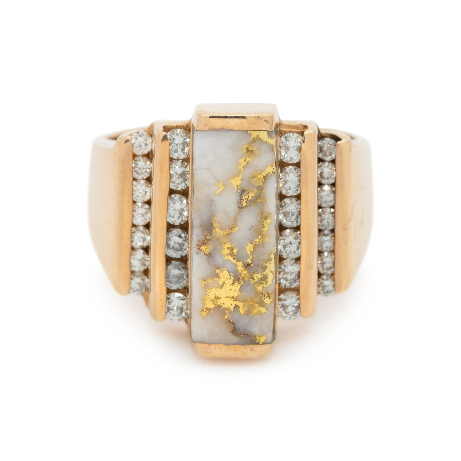 QUARTZ AND DIAMOND RING (1 of 3)