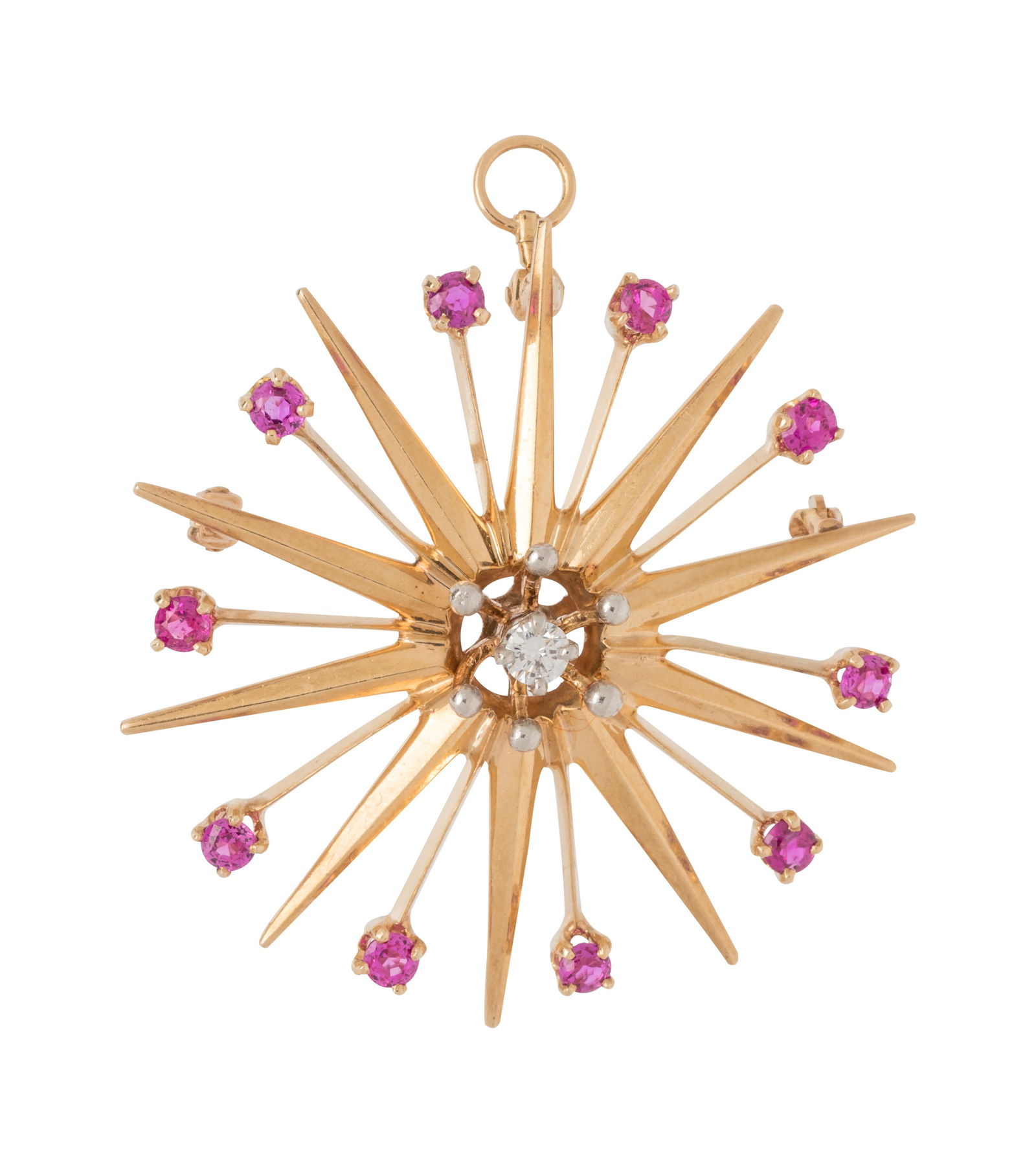 RETRO, YELLOW GOLD, DIAMOND AND PINK SAPPHIRE (1 of 2)