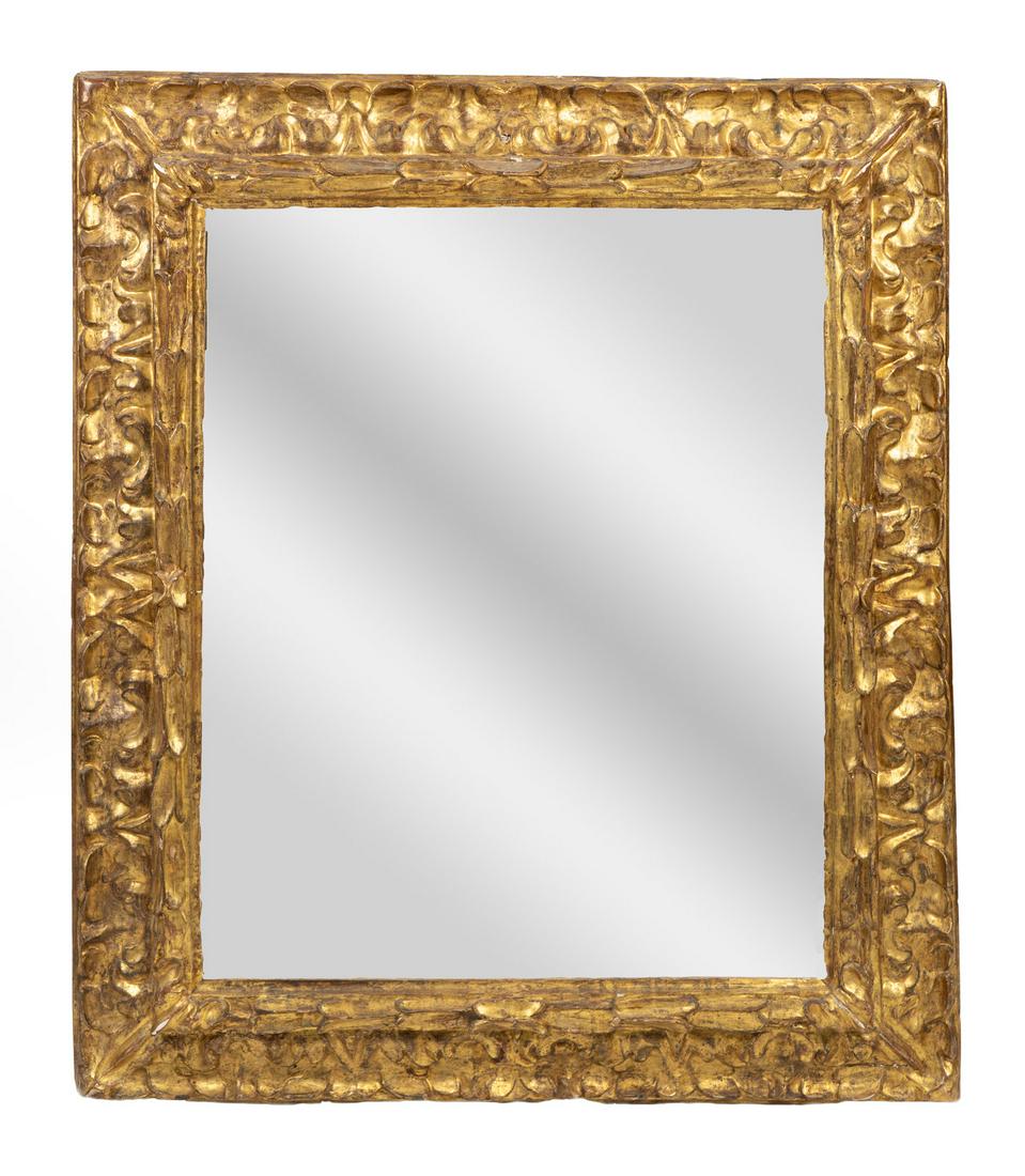 An Italian Baroque Giltwood Mirror (1 of 2)