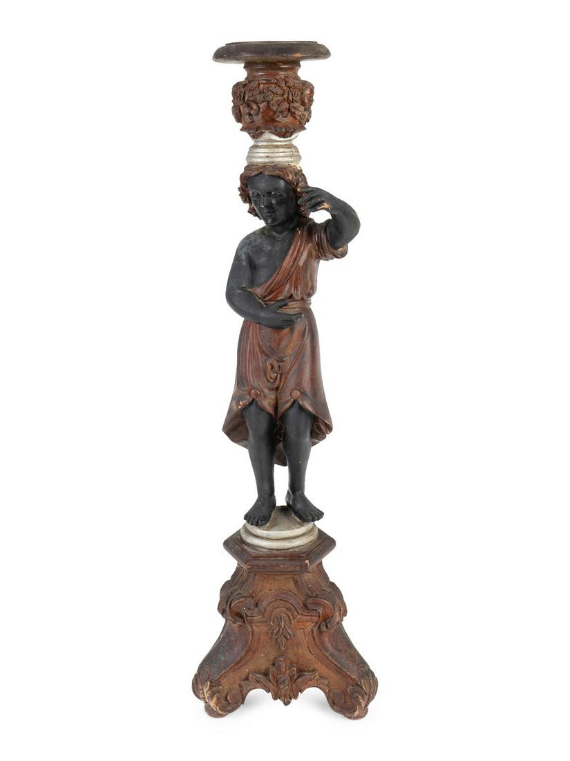 An Italian Walnut Figural Pedestal (1 of 5)