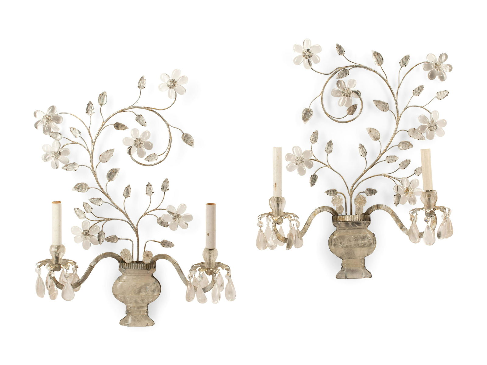A Pair of Rock Crystal Sconces in the Style of Maison (1 of 4)