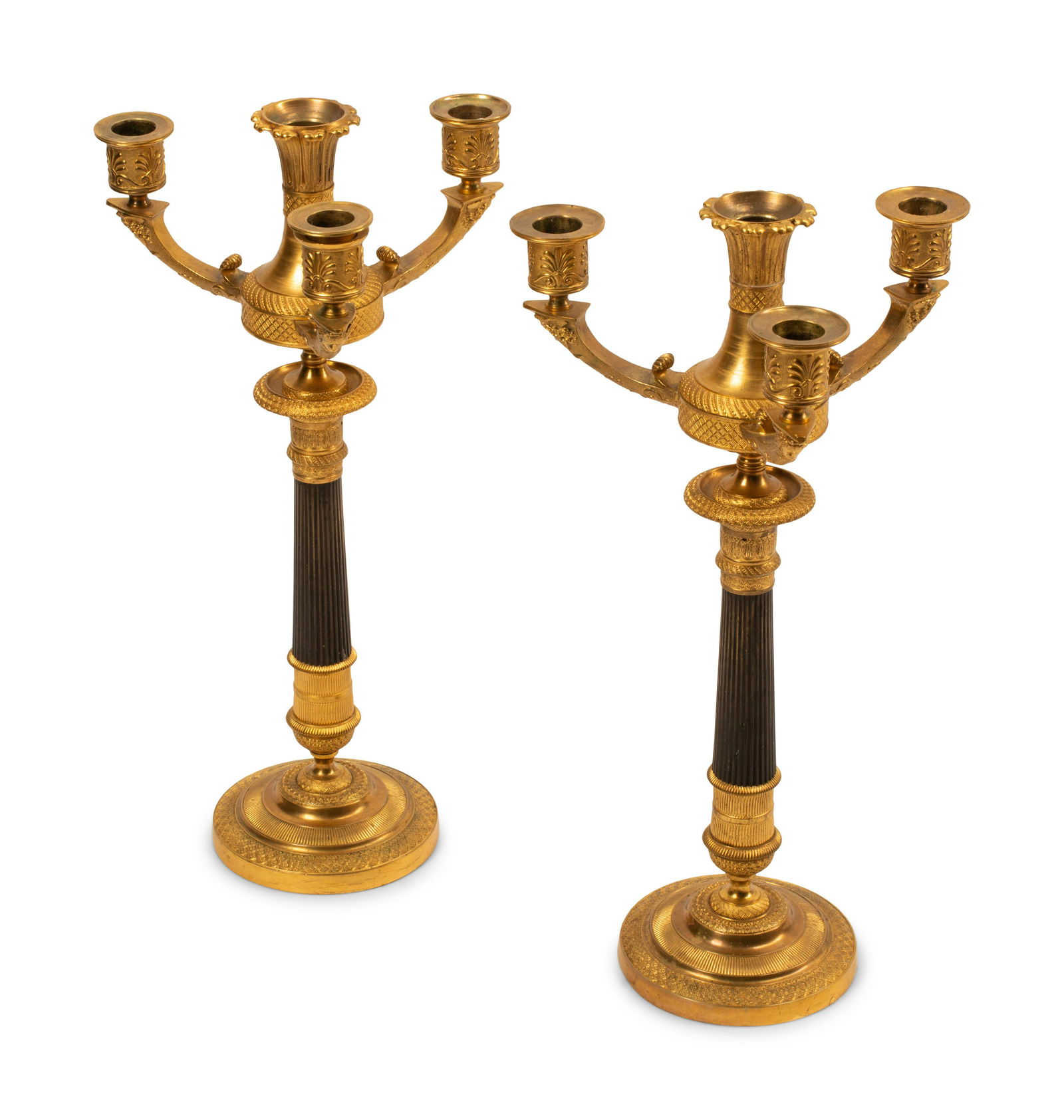 A Pair of Empire Style Gilt and Patinated Bronze (1 of 4)