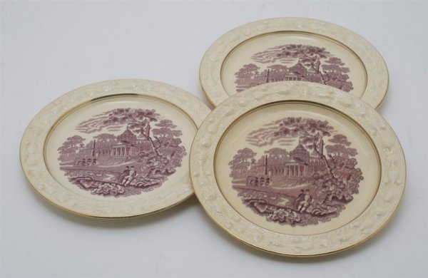 A Set of Fourteen English Ceramic Plates, W. Adams: A Set of Fourteen English Ceramic Plates, W. Adams & Son, each transfer decorated with figures in an interior. Diameter 8 1/4 inches. Property from the Estate of Leon and Marian Despres, Chicago, Illi