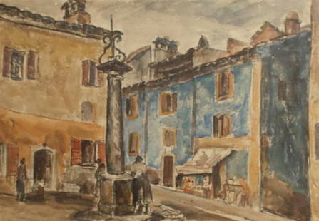 Oliver Chaffee, (American, 1881 - 1944), Venice,: Oliver Chaffee (American, 1881 - 1944) Venice, 1925 watercolor signed, dated (lower left) 14 1/4 x 20 3/4 inches.