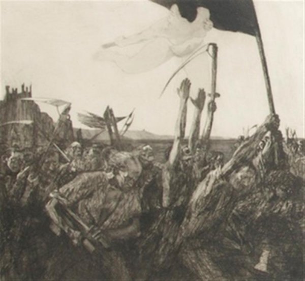 Kathe Kollwitz, (German, 1867-1945), Sturm: Kathe Kollwitz (German, 1867-1945) Sturm etching 9 1/4 x 11 1/2 inches. Patricia J. Gottschalk Trust, Northfield, Illinois