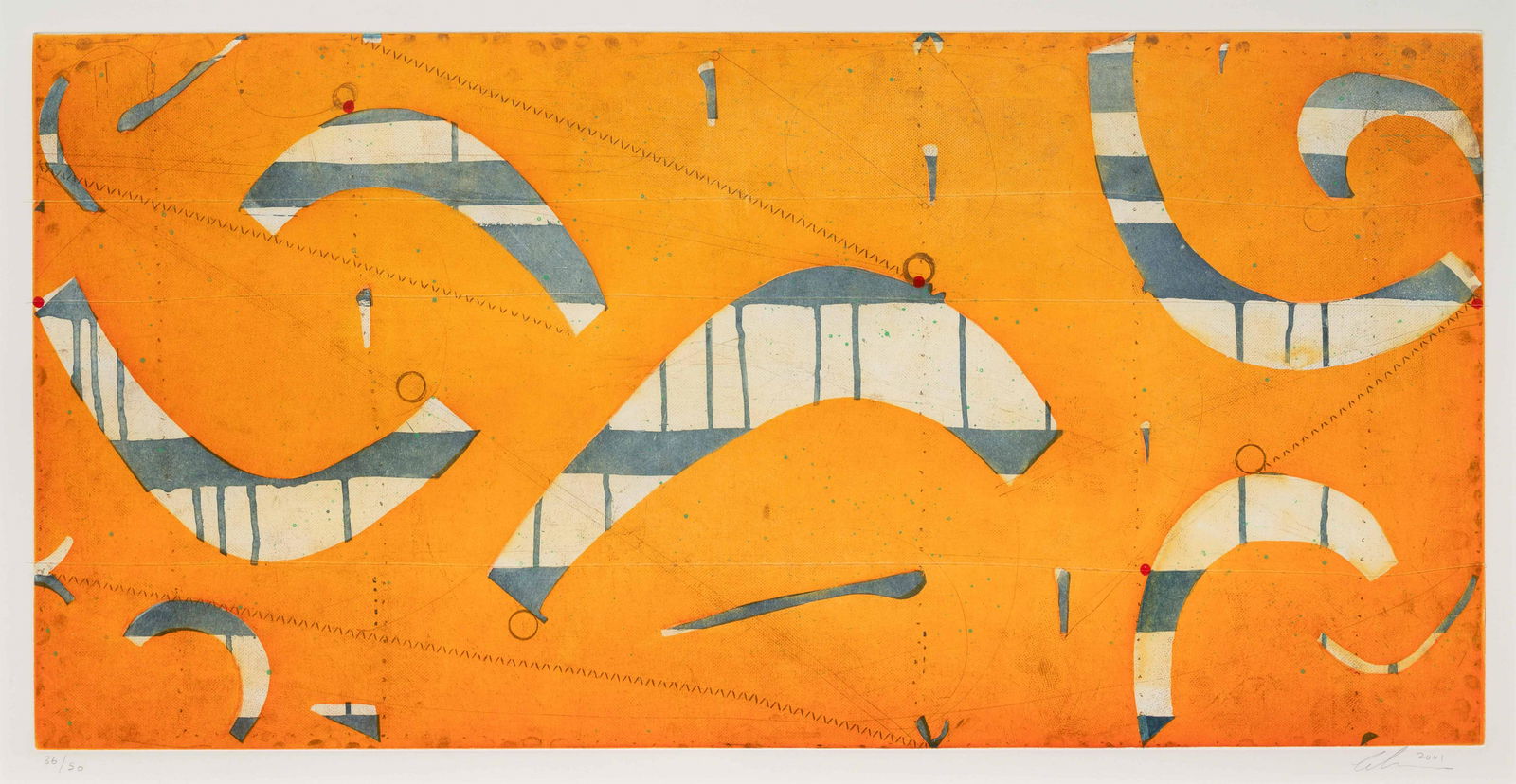 Caio Fonseca (American, b. 1959) Seven String Etching (1 of 5)