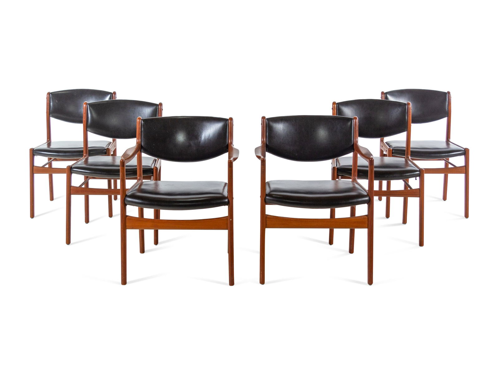 Danish Mid 20th Century Set of Six Dining Chairs (1 of 3)
