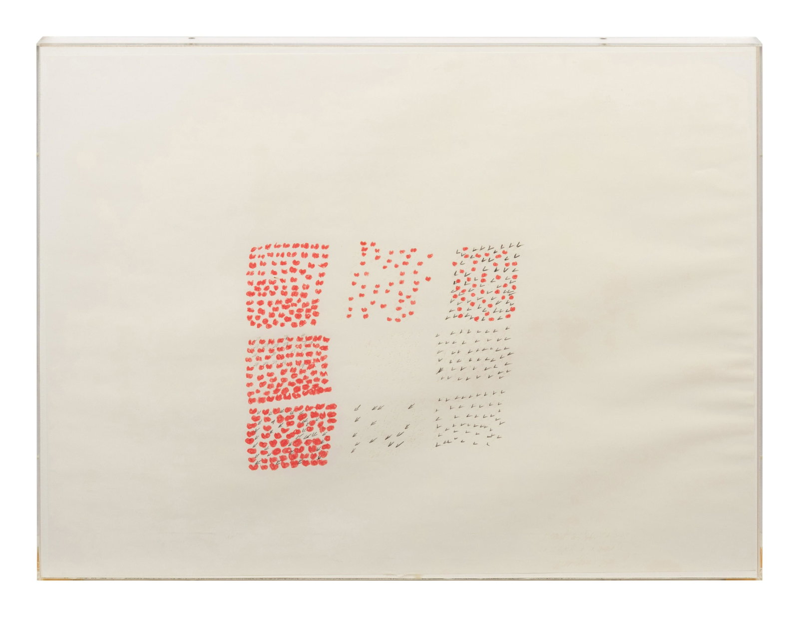 Paula Sweet (American, 20th century) A Heart is Two: Paula Sweet (American, 20th century) A Heart is Two Halves, 1975 crayon and pencil on paper inscribed (lower right) 10 x 10 1/2 inches. Provenance: Joyce Hunsaker & Associates, Los Angeles