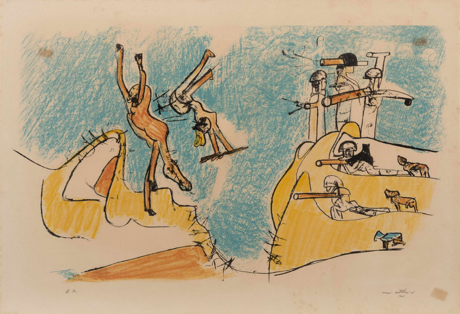 Roberto Matta (Chilean, 1911-2002) War and Peace, 1964 (1 of 4)