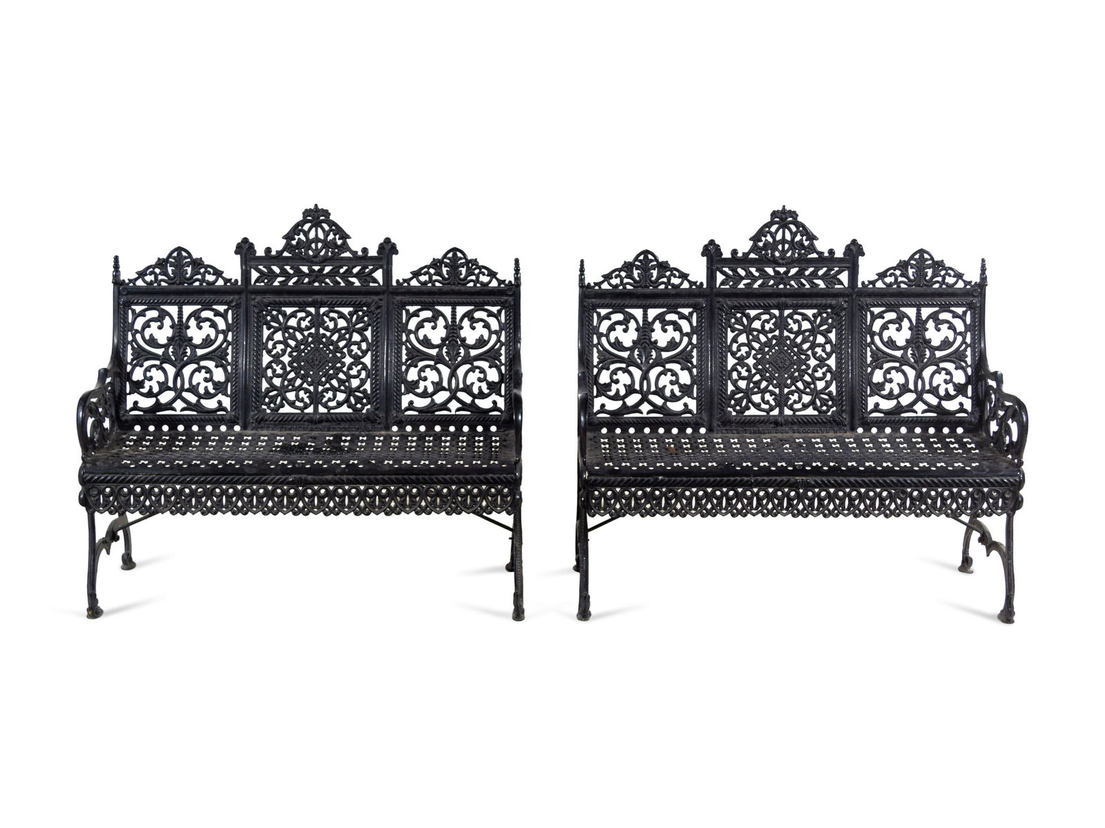 A Pair of American Gothic Revival Painted Cast Iron (1 of 4)