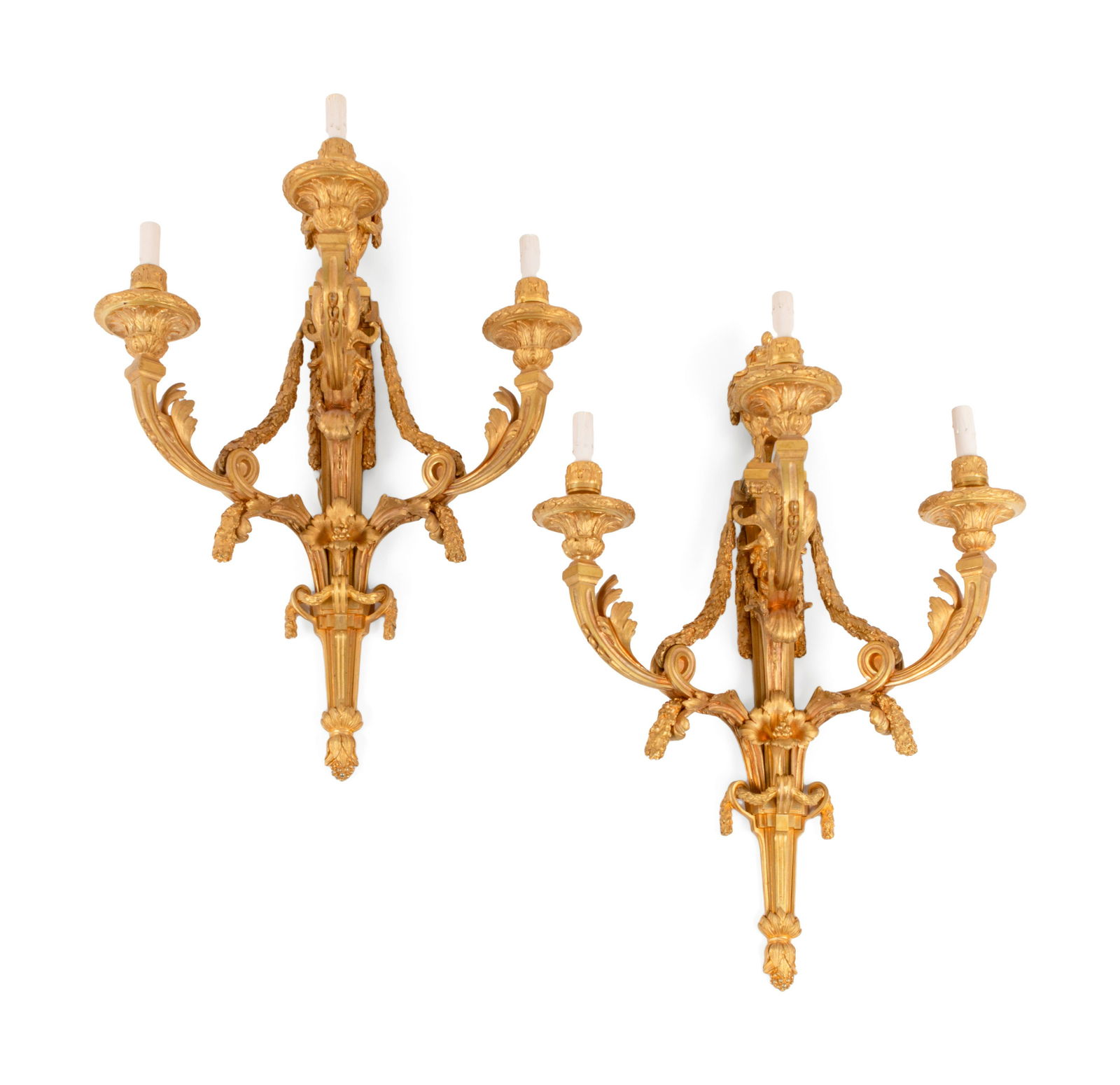 A Pair of Louis XV Style Gilt Bronze Three-Light (1 of 3)