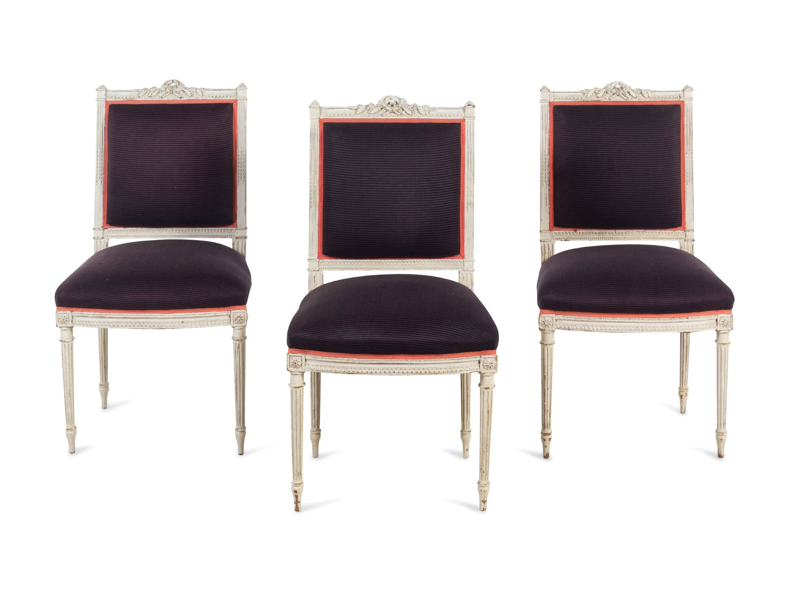 A Set of Three Louis XVI Painted Side Chairs (1 of 3)