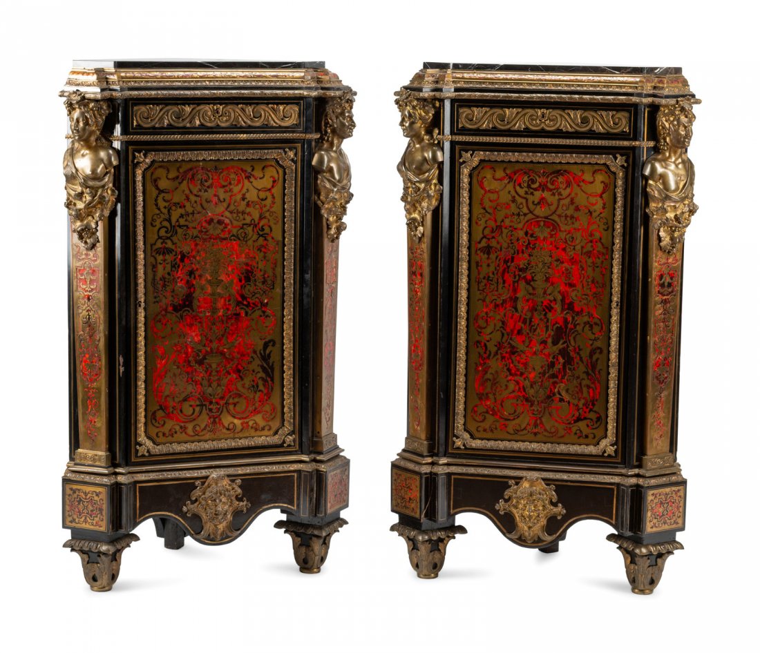 A Pair of Napoleon III Gilt Bronze Mounted Boulle (1 of 6)