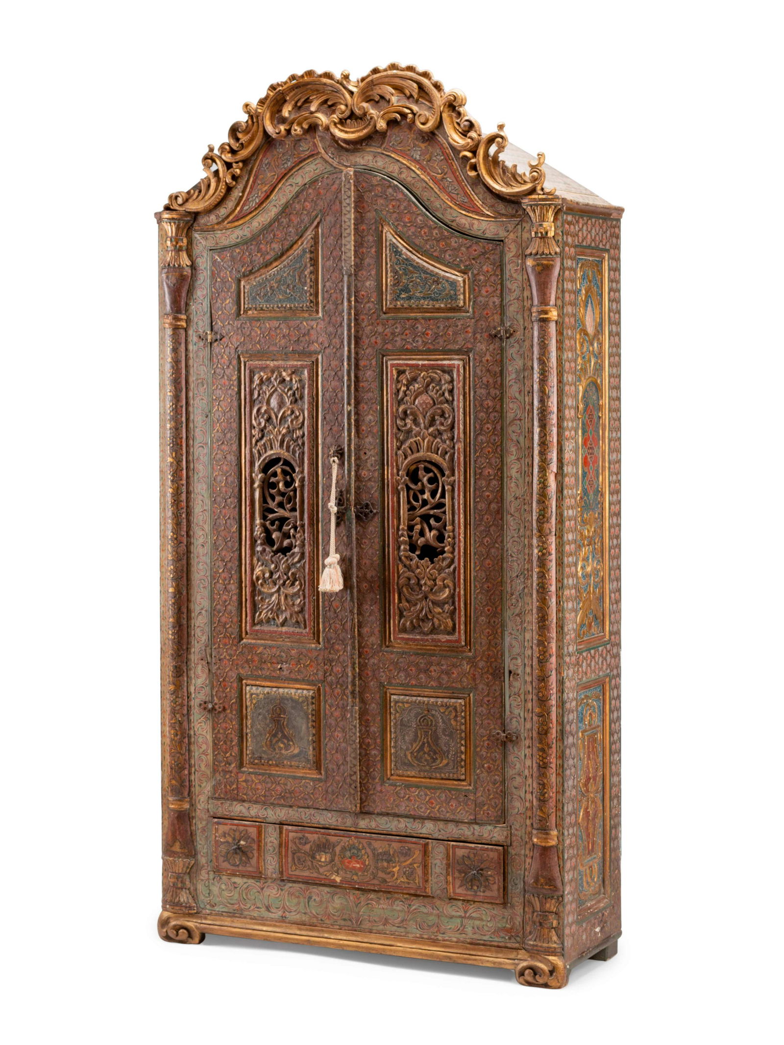 A Continental Painted and Parcel Gilt Cabinet (1 of 4)