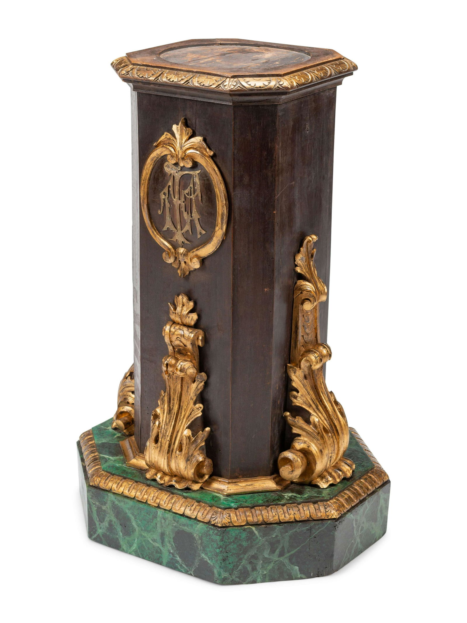 A Continental Bronze Mounted Faux Marble Painted and (1 of 4)