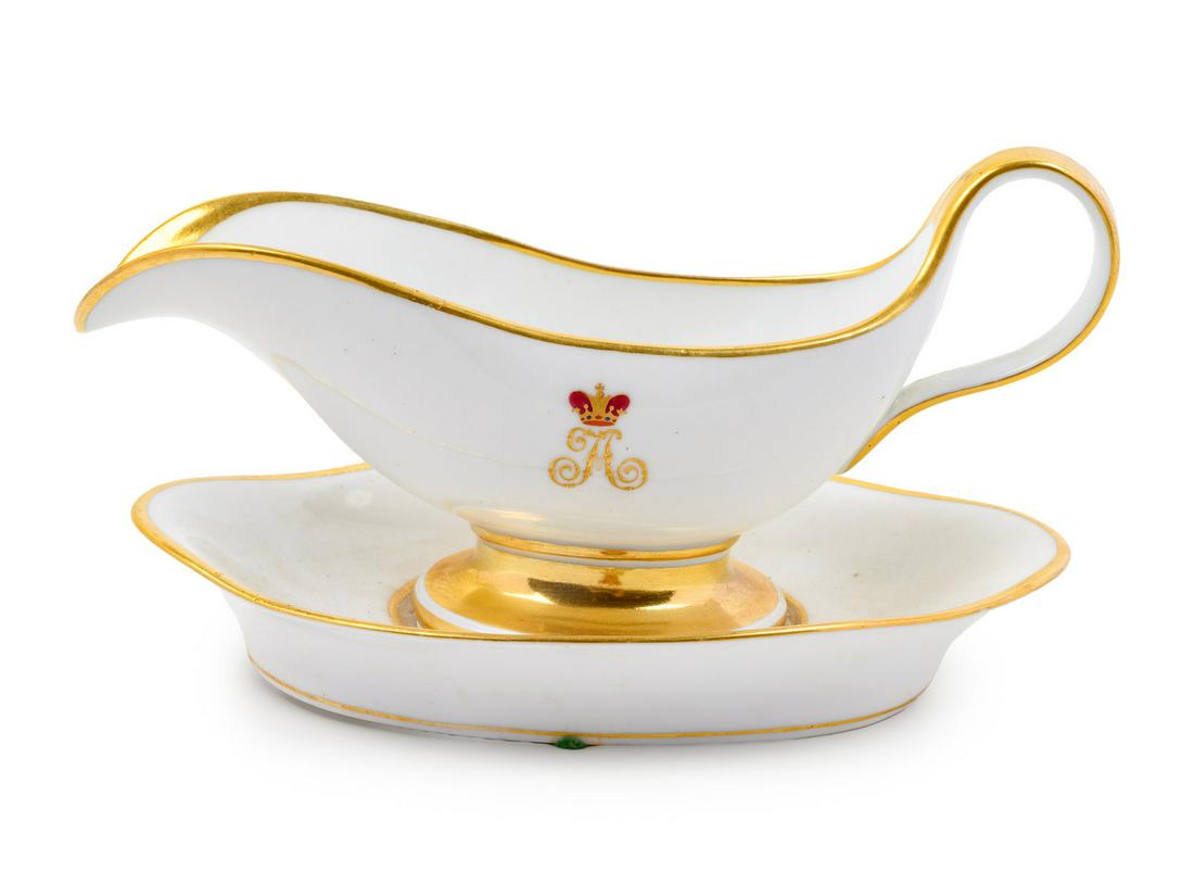 A Russian Porcelain Sauceboat and Underplate from the (1 of 4)
