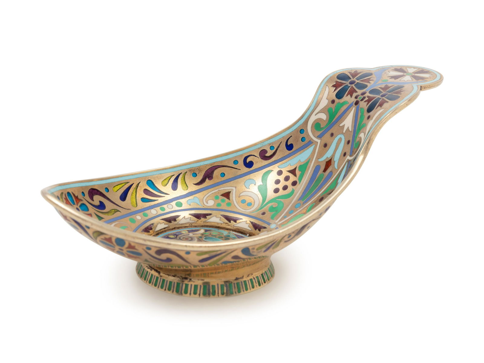 A Russian Plique-a-Jour Silver and Enamel Kovsh (1 of 5)
