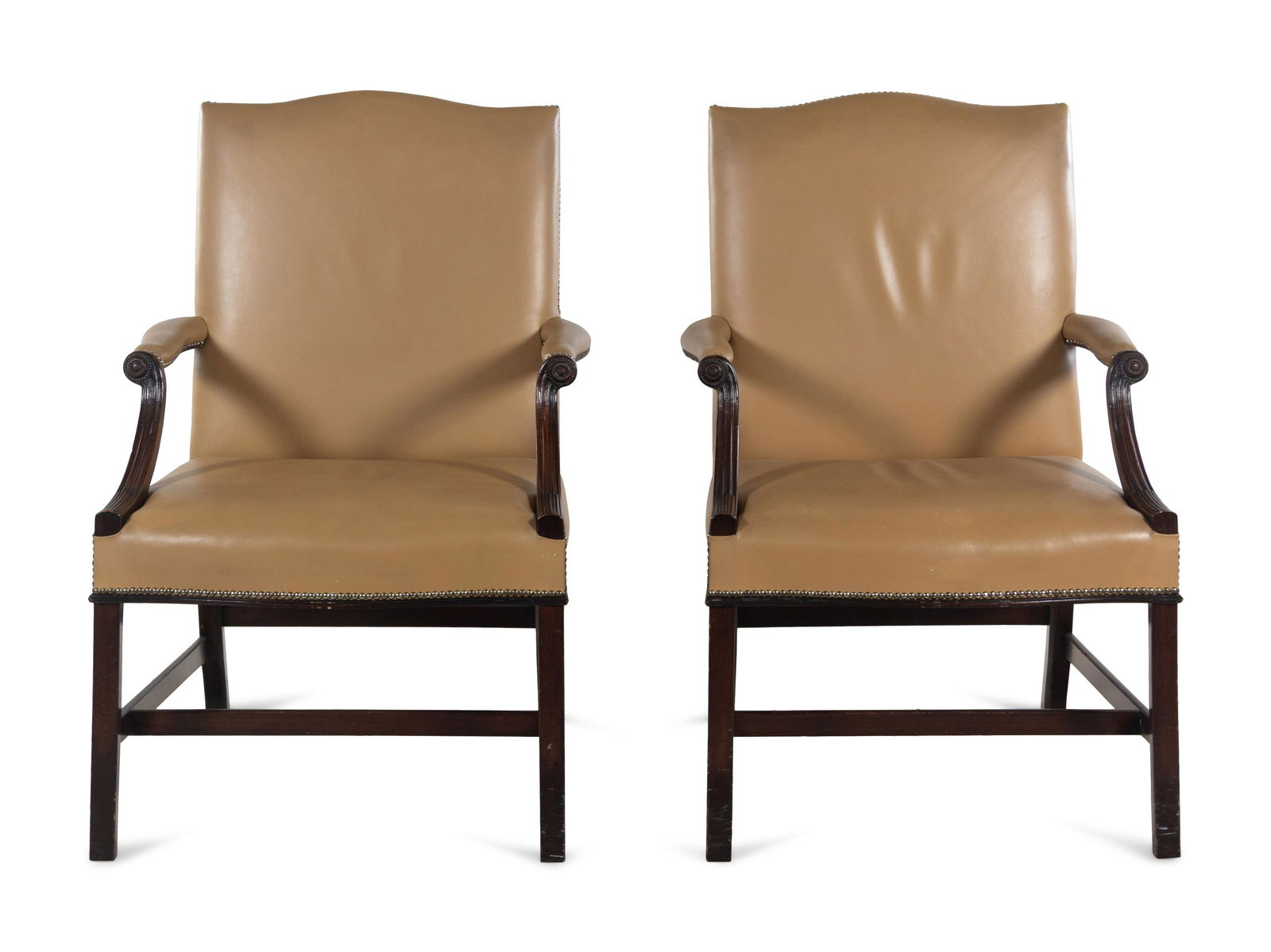A Pair of George III Style Library Chairs  (1 of 2)