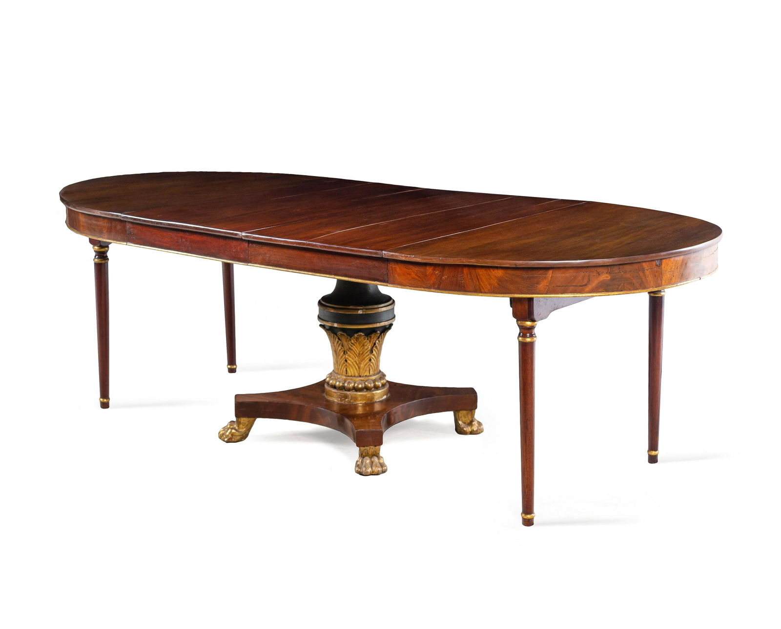 A Regency Style Painted and Parcel Gilt Mahogany (1 of 3)