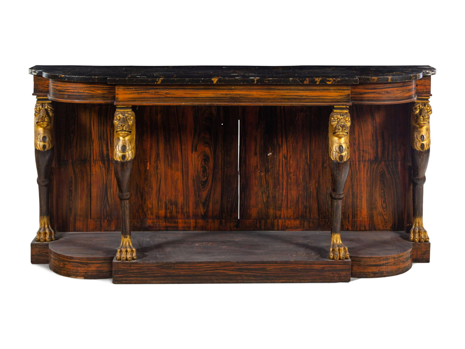 A Regency Style Grain-Painted and Parcel Gilt Faux (1 of 3)