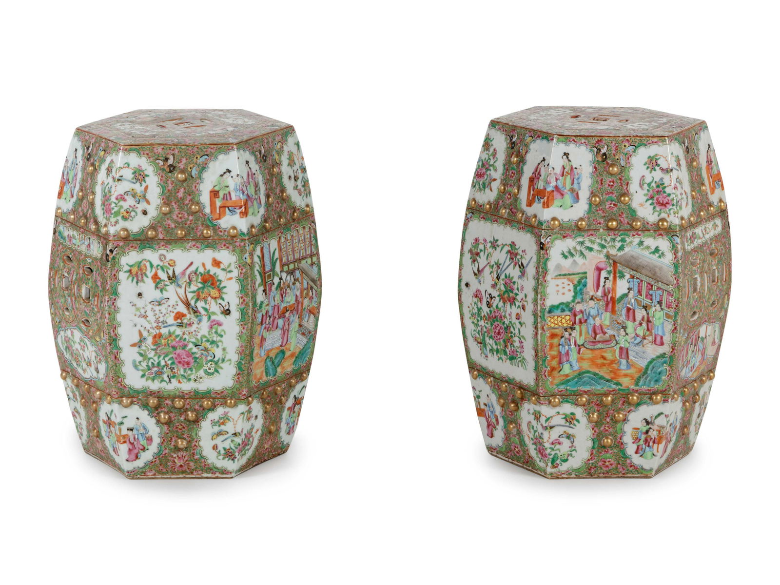 A Pair of Chinese Export Famille Rose Porcelain Garden (1 of 4)