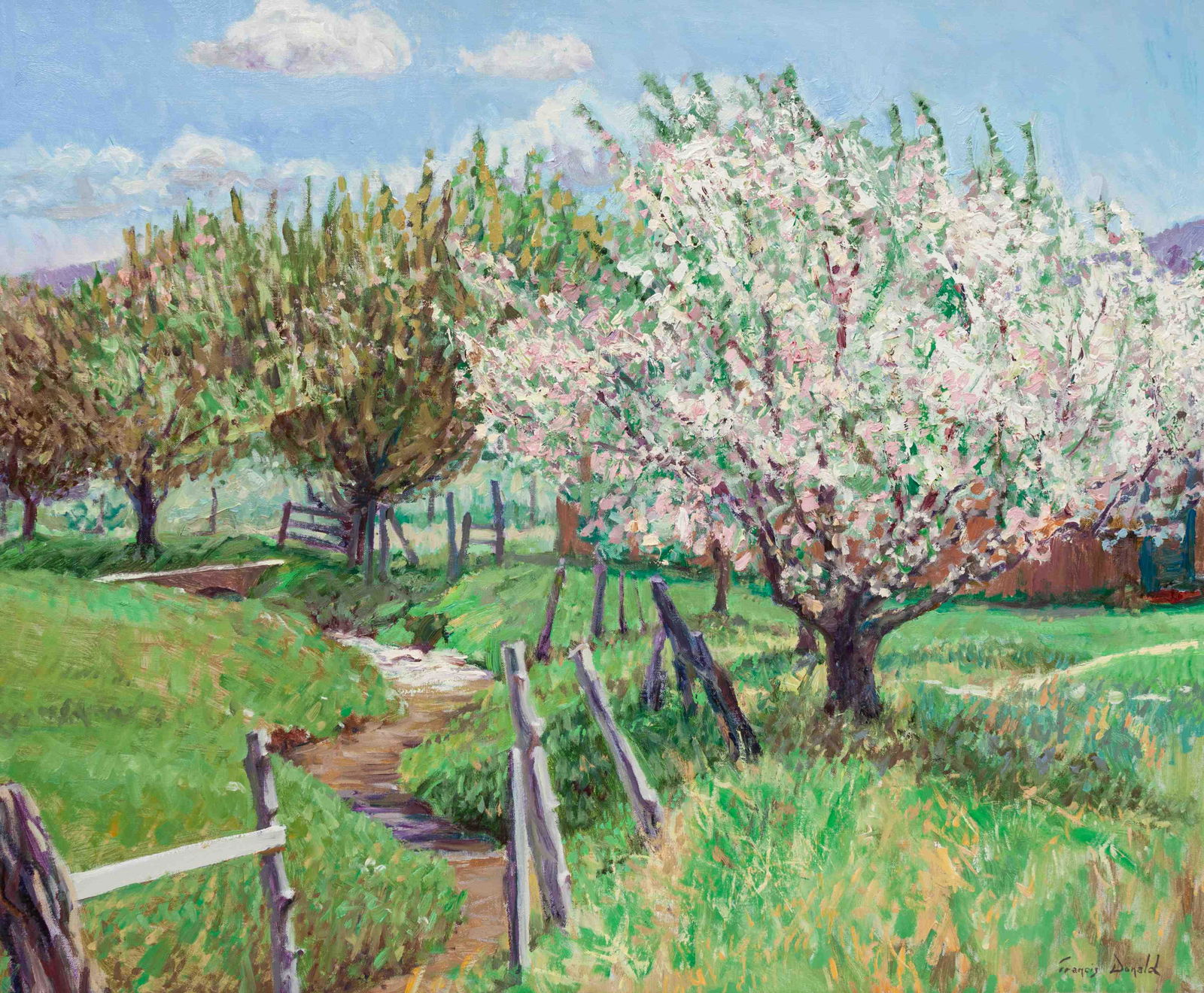 Francis Donald (American, b. 1947) Taos Apple Blossoms, (1 of 3)