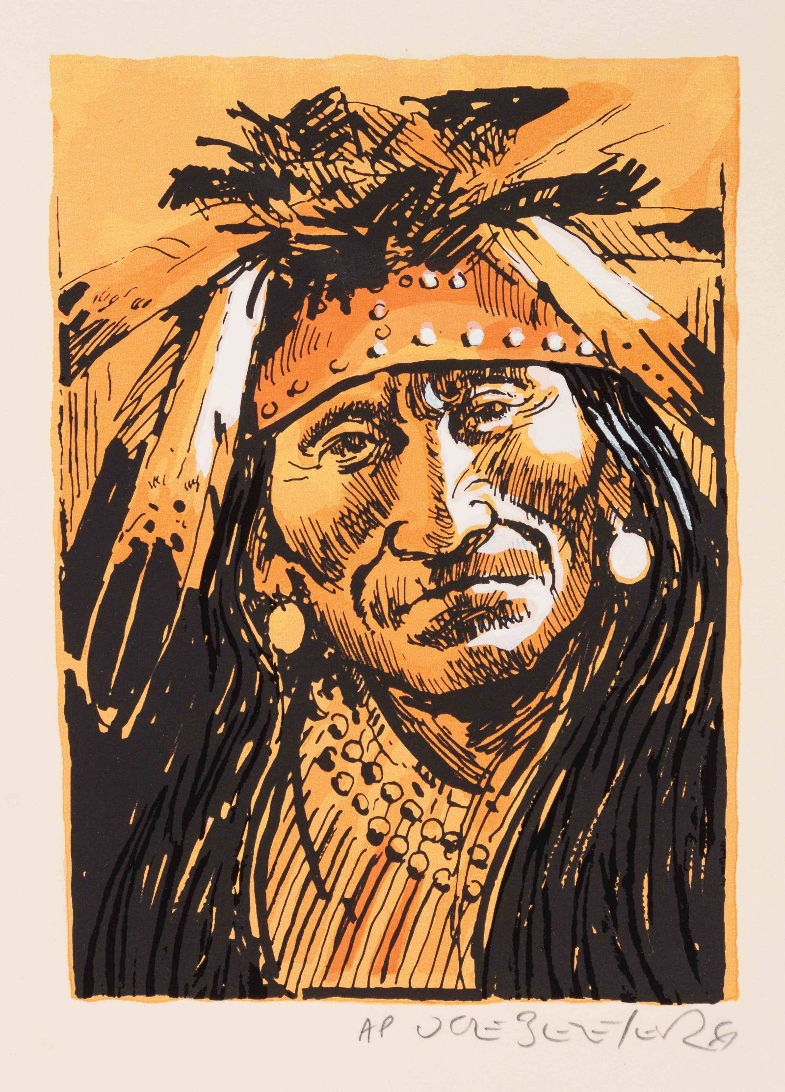 Joe Beeler (American, 1931-2006) Two Etchings: Untitled (1 of 3)