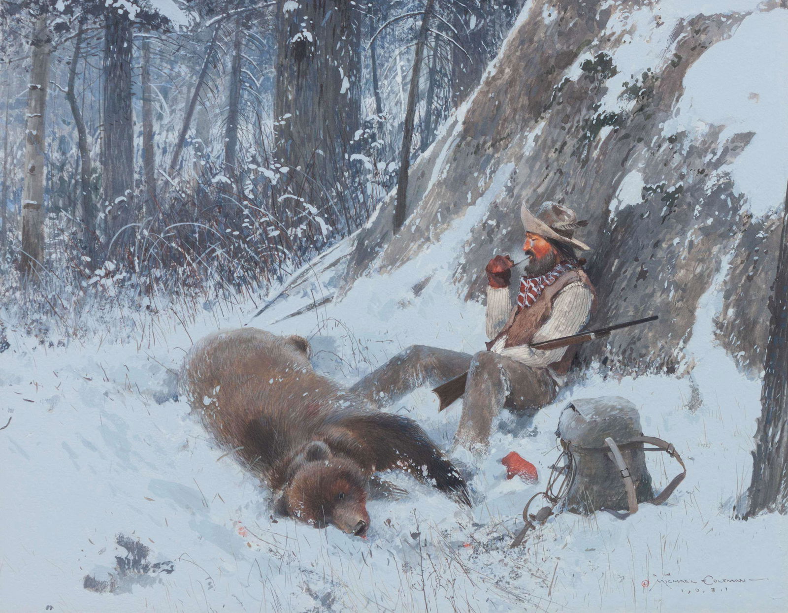 Michael Coleman (American, b. 1946) He Took Five Shots, (1 of 3)