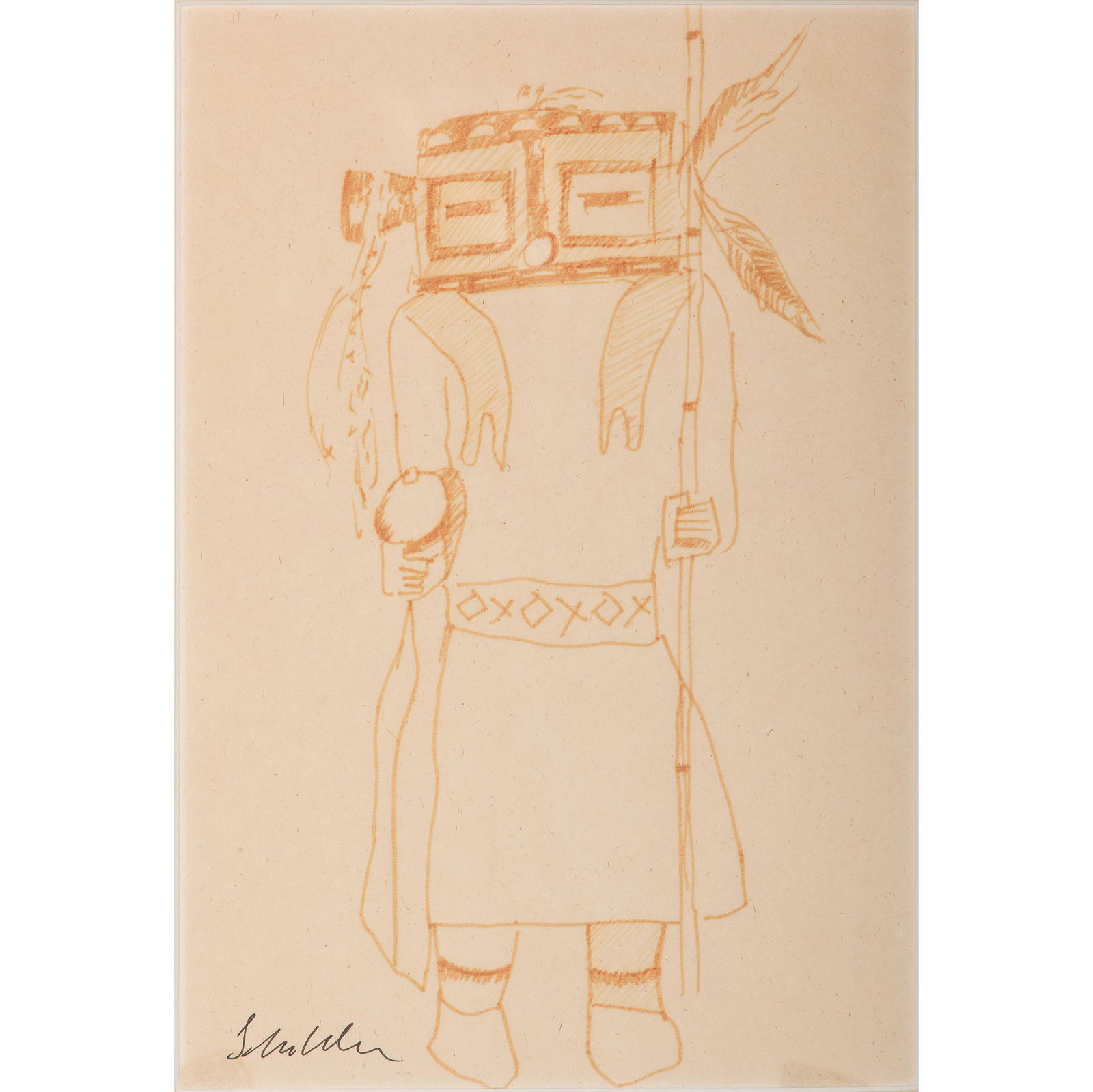 Fritz Scholder (Luiseno, 1937-2005) Untitled (1 of 2)