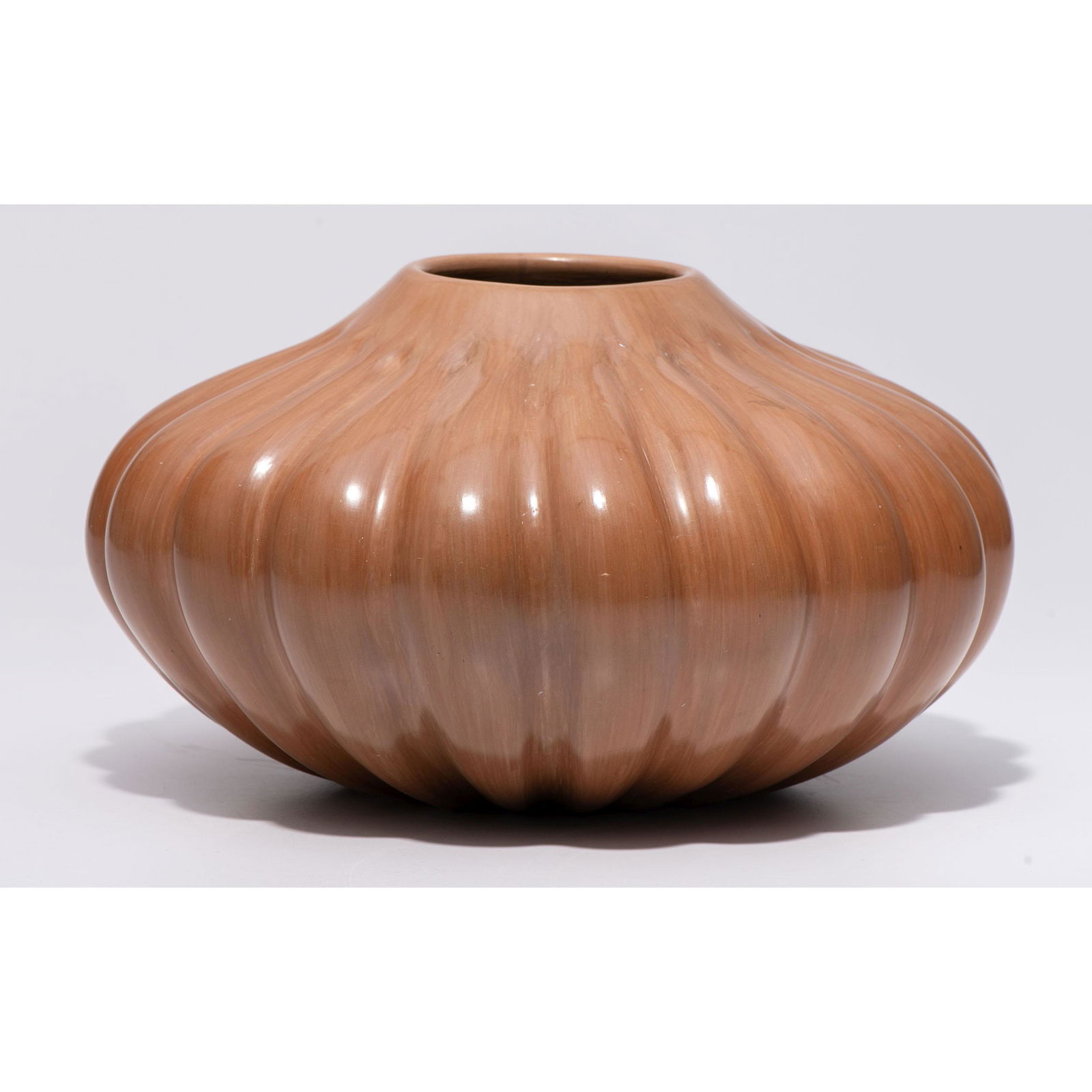 Helen Shupla (Santa Clara, 1928-1985) Pottery Melon Jar (1 of 6)