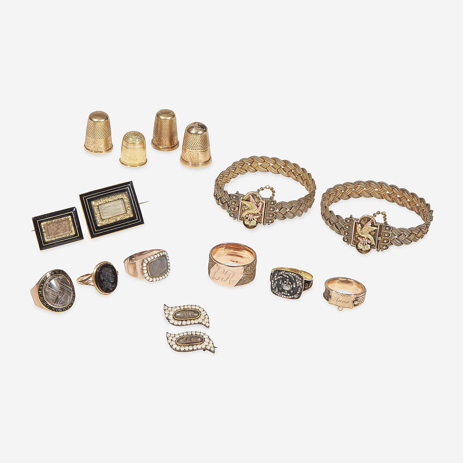 A group of Mourning and Victorian jewelry and (1 of 3)