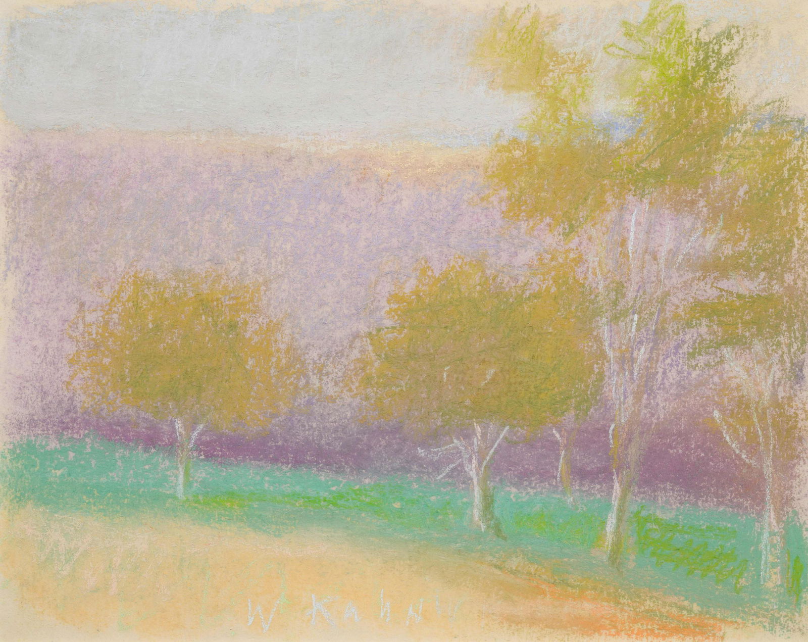 Wolf Kahn (American/German, 1927-2020) Five Trees, 1993 (1 of 3)