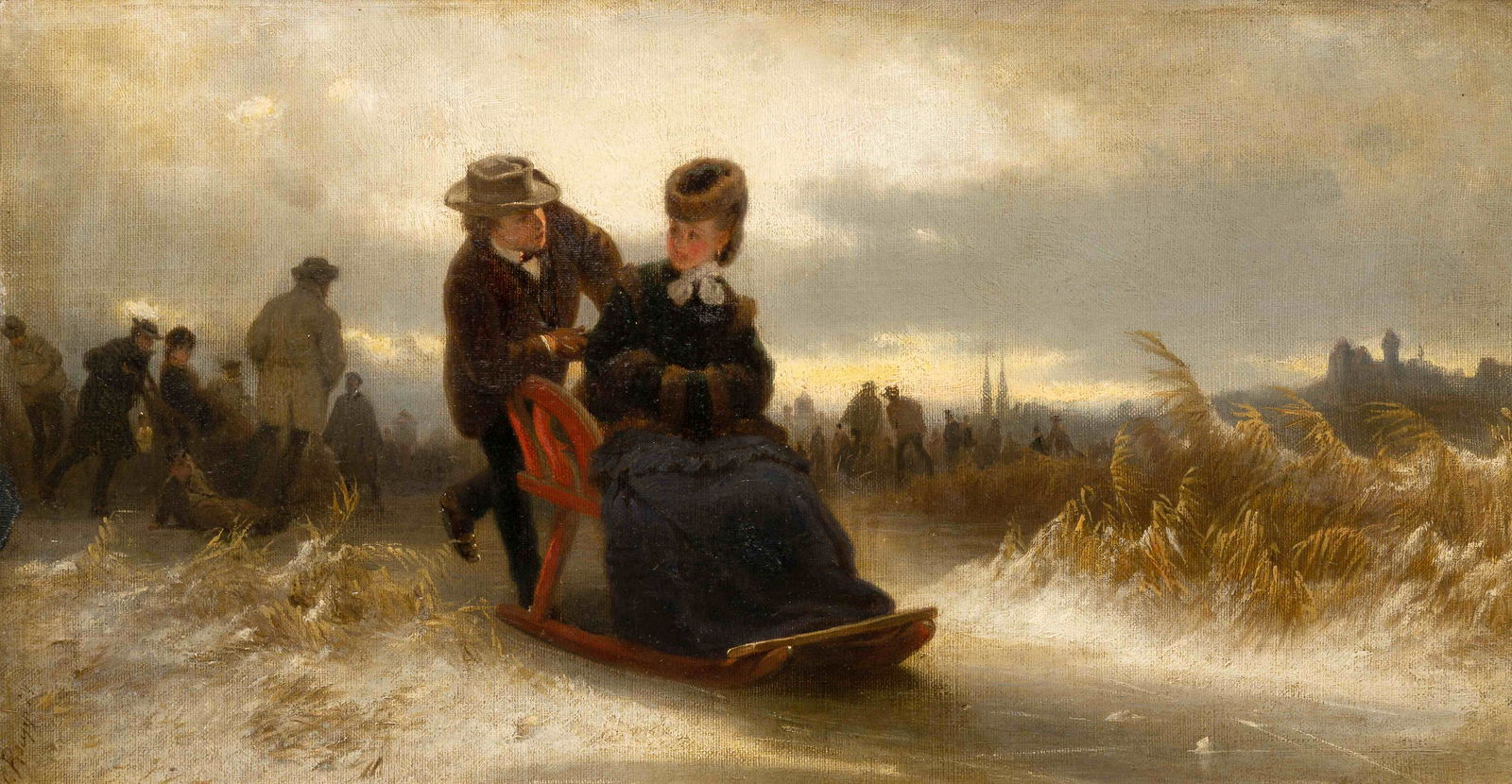 Karl Raupp (German, 1837-1918) Sleighride, 1874 (1 of 4)