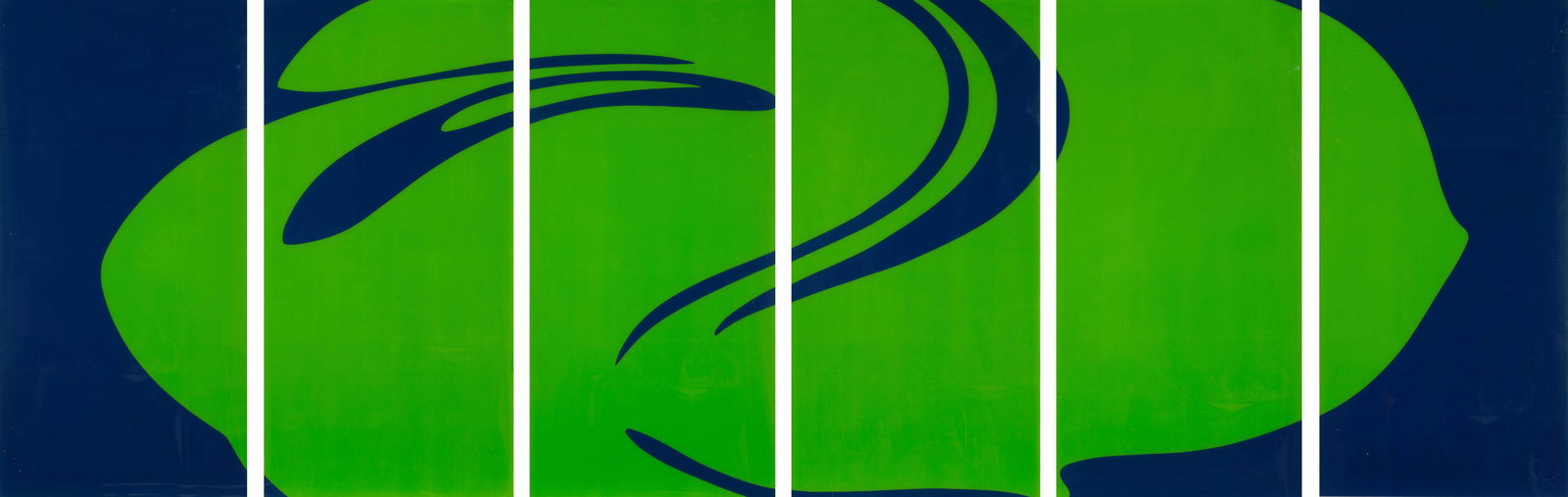 Jack Youngerman (American, b. 1926) Untitled, 1974: Jack Youngerman (American, b. 1926) Untitled, 1974 reverse painted acrylic on Plexiglas initialed and dated (lower right) 54 x 162 inches.