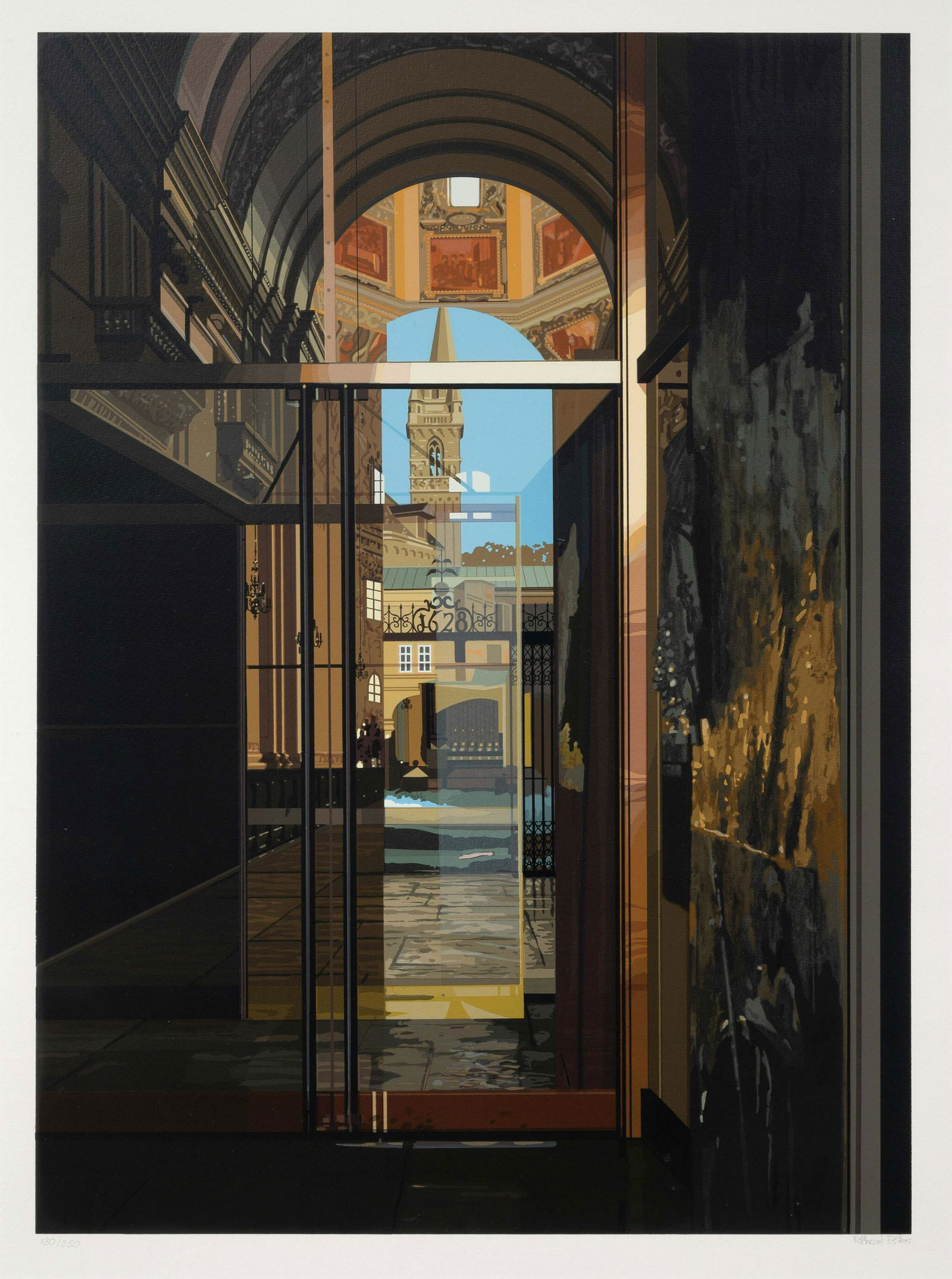 Richard Estes (American, b. 1932) Salzburg Cathedral, (1 of 5)