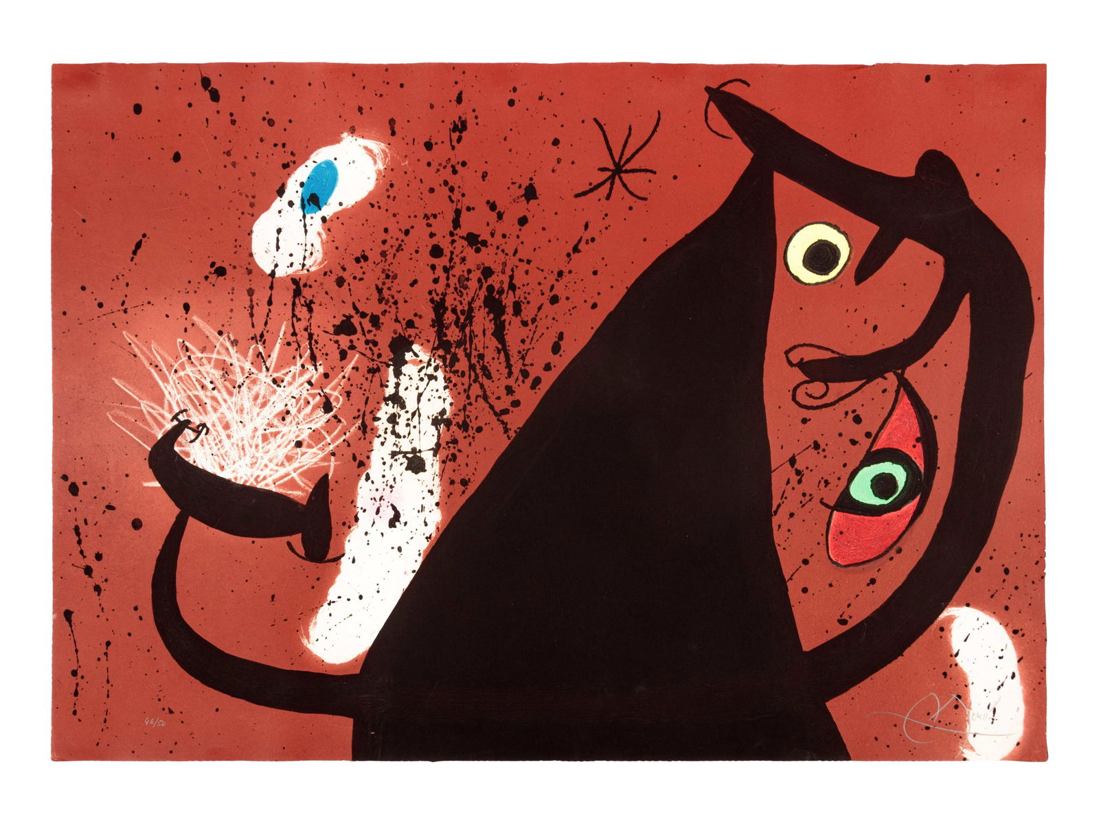 Joan Miro (Spanish, 1893-1983) Frappeuse de Silex, 1973 (1 of 2)
